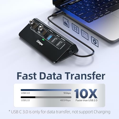 Unleash Your Potential with the INTPW 9-in-1 USB C Hub: High-Speed 4 K HDMI Adapter, 100 W PD Charging, Dual USB-A Ports & SD/TF Card Slots – Perfect for Mac Book Pro, i Pad Pro, i Phone 15/16 & More – Elevate Productivity and Connectivity on the Go