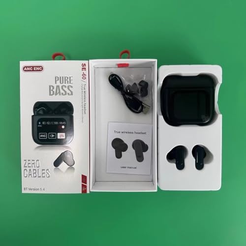 Revolutionary True Wireless ANC Earbuds with Advanced Bluetooth 5.4 – Immerse in Deep Bass Stereo Sound, Effortless LED Touch Control & Built-in Mic for Gaming Sessions – Seamless Compatibility with Android, i OS, Tablets & Laptops – Transform Your Listening Journey Today