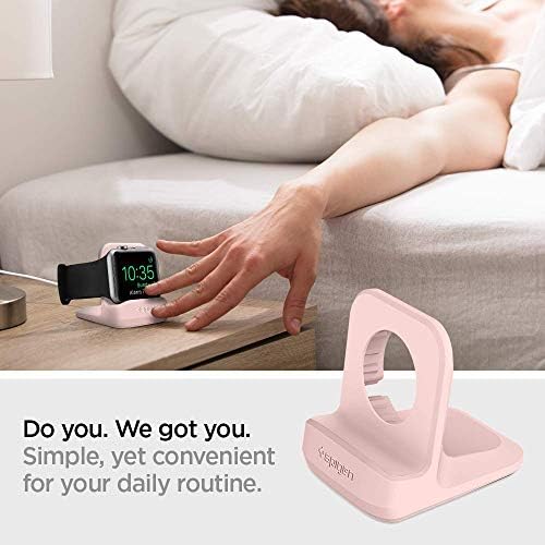 Spigen S350 Apple Watch Charger Stand – Durable TPU Dock with Non-Slip Base for Enhanced Stability and Fast Charging – Compatible with Ultra 2/1, Series 10, SE2, and More – Optimal Charging Solution for All Apple Watch Sizes – Sleek Design for Desk or Nightstand Use