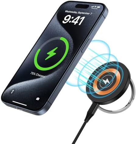Magnetic S25 Ultra Wireless Charging Stand – 15 W Fast Charger Pad for Samsung Galaxy S25, Z Fold 6, Google Pixel 9 Pro & More – Versatile, Compact Design with Smart Safety Features & Multiple Charging Modes – Ideal for Travel and Everyday Use