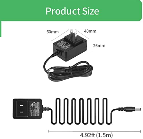 15 V 1 A AC to DC Power Adapter – Dual Pack with Versatile 5.5 mm x 2.1 mm Connector for Reliable Charging and Device Compatibility – Ideal for Security Cameras and LED Lights – Compact, Durable Design for On-the-Go Power Solutions