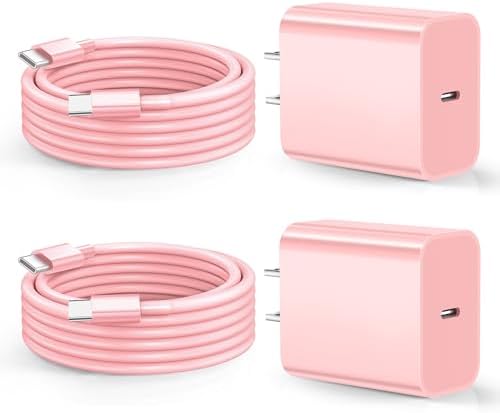 Dayaoncy 20 W USB-C Wall Charger Duo with 10 ft MFi Certified Lightning Cables – Fast Charging Kit for i Phone 14/13/12/11/Xs Max/XR – Ultimate Speed & Convenience for Apple Devices – Reliable, Durable & Portable Charging Solution