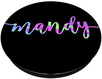 Mandy’s Customizable Pop Socket Grip in Purple Pink Rainbow – Stylish Phone & Tablet Accessory with Enhanced Grip, Versatile Stand Functionality, and Unique Personalization for a Trendy Mobile Experience