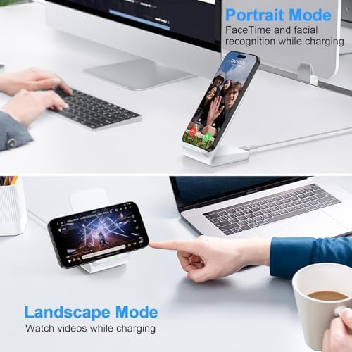 15 W Fast Wireless Charging Station for i Phone 16 Series, Samsung Galaxy S24/S23/S22/S21 & Google Pixel 9 Pro/8 – Sleek Design with QC Adapter for Universal Compatibility and Enhanced Charging Speed for Air Pods and More
