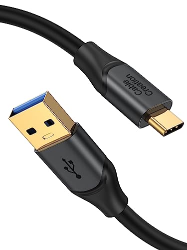 Ultimate 10 Gbps USB A to USB C Cable – 5 ft High-Speed Connector for Rapid Data Transfer & Charging, Optimized for i Phone 15/16+, Galaxy S24/S23+, Android Auto – Durable Nylon Braided Design for Effortless Travel and Daily Use
