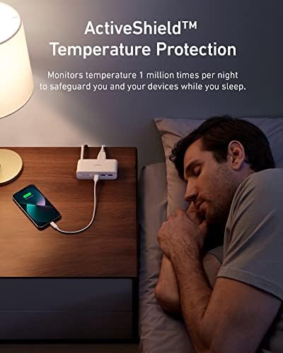 Anker 521 Power Strip Charging Station – 3 AC Outlets & 30 W USB-C Charger for Fast, Efficient Power Delivery | Ideal for Home, Office, Dorm, and Travel | Versatile 5 ft Extension Cord for Enhanced Flexibility | Compatible with i Phone 16/15 and More Devices