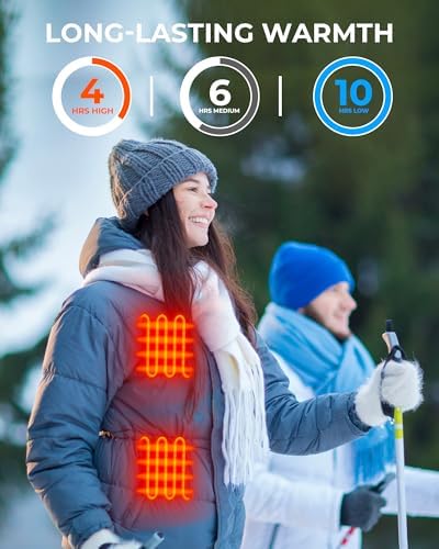 Rechargeable Heated Vest Battery Pack with LED Display – High-Capacity Portable Power Bank for Heated Apparel, Vests, Blankets, and Jackets – Dual USB-A Output & Type-C Input for Fast Charging – Up to 10 Hours of Warmth and Comfort on the Go