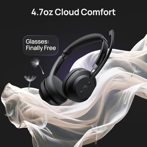Revolutionary Bluetooth 5.3 Wireless Headset with Noise-Canceling Microphone – Experience Enhanced HD Sound Quality for Superior Calls and Immersive Music on PC, Laptop, i Phone, and Zoom – Ideal for Professionals and Everyday Audiophiles