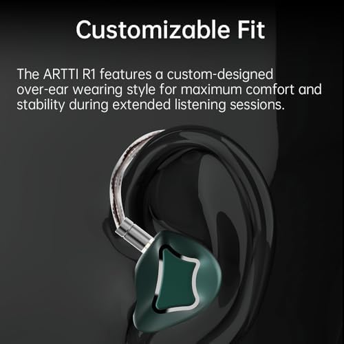 ARTTI R1 High-Fidelity In-Ear Monitors – Premium Wired Earbuds Featuring Triple Dynamic Drivers for Unmatched Sound Clarity, Customizable Detachable 0.78 mm 2-Pin Cable for Tailored Audio Performance, Ultra-Lightweight Ergonomic Build for All-Day Comfort, and Universal 3.5 mm Connector for Effortless Device Compatibility – The Ultimate Solution for Musicians, Audiophiles, and Gamers Seeking Exquisite Audio Quality