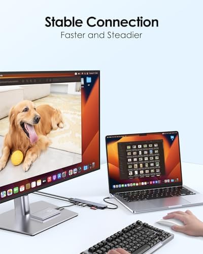 LENTION Rose Gold 8-in-1 USB-C Hub: Ultimate Connectivity for Mac Book Pro & Surface with 4 K HDMI, 100 W Power Delivery, and 5 Gbps Data Transfer – Perfect Accessory for Busy Professionals Seeking Efficiency and Style