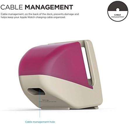 Elevate Your Charging Experience with the elago W4 Stand – Premium Compatibility for All Apple Watch Series 1-10 (38 mm to 46 mm) – Stylish, Durable, and Efficient Charging Dock for Smartwatches – Perfect for Nightstands, Desks, and Travel – Non-Slip Base for Stability and Elegance