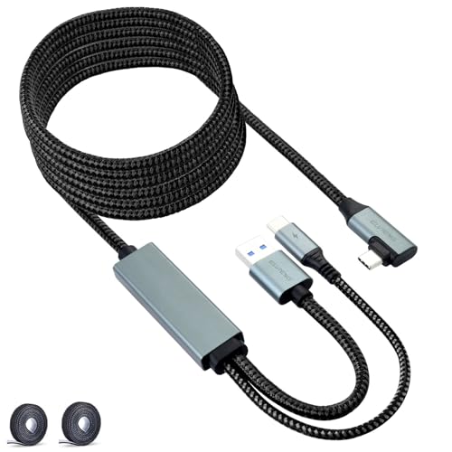 ELUTENG 16FT Link Cable for Meta Quest 3, Oculus Quest 2 Charger, 5Gbps 18W PC VR Cable, USB 3.0 Type C to USB C Charger Cord, Headset Accessories for Gaming PC/Steam – Enhanced Compatibility and Speed