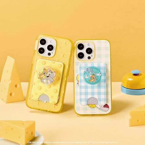 Disney Tom & Jerry Pop Socket Wallet – Whimsical Phone Grip & Expanding Card Holder with Mag Safe Compatibility – Wireless Charging Ready Accessory for Enhanced Everyday Convenience and Style