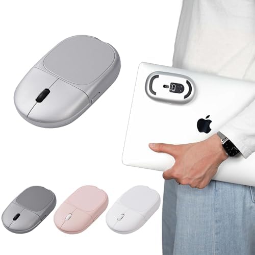Sleek Pink Magnito Magnetic Wireless Bluetooth Mouse: The Ultimate Travel Companion for Mac, i Pad, Windows & More – Silent Clicks, Compact Design, Effortless Portability & Enhanced Device Compatibility