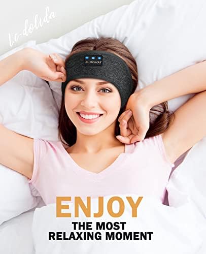 Discover the Ultimate Comfort with LC-dolida’s Bluetooth Sleep Headband – The Perfect Fusion of Relaxation and Functionality for Insomnia Relief and Active Lifestyles – USB-C Rechargeable, Soft Fabric, Ideal for Meditation, Yoga, Travel, and Workouts – Experience Seamless Connectivity with Bluetooth 5.4 and Enjoy High-Quality Sound while Blocking Out Distractions – Lightweight and Breathable Design for All-Night Wear – Elevate Your Sleep and Focus on Wellness with Our Dual-Function Sleep Mask and Headphones – A Thoughtful Gift for Yourself or Loved Ones Seeking Serenity and Comfort in Every Moment.