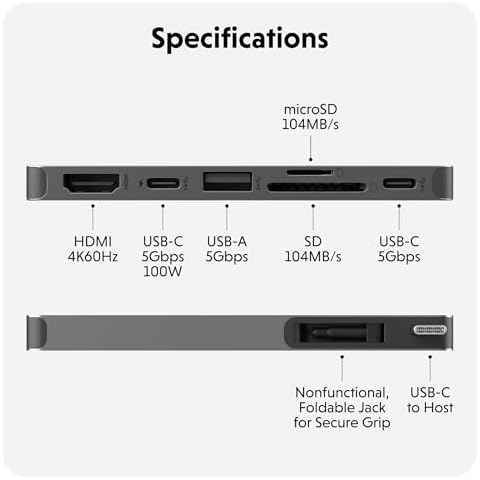 Revolutionize Your Workspace with the Hyper Drive Next 6-Port USB C Hub – Unmatched 4 K 60 Hz Output, 100 W Fast Charging, and Eco-Friendly Design for Seamless Mac Book and PC Connectivity – Unlock Effortless Multitasking and Enhanced Productivity Today