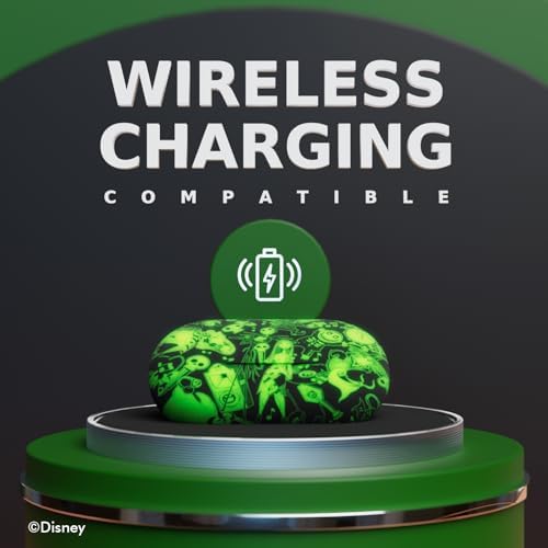 Disney Nightmare Before Christmas Wireless Glow-in-the-Dark TWS Earbuds – Bluetooth 5.0 Headset with Built-in Mic, IPX8 Waterproof Protection, and Portable Charging Case for Ultimate Audio Enjoyment – Unleash Jack and Sally’s Magical Soundscape Anytime, Anywhere