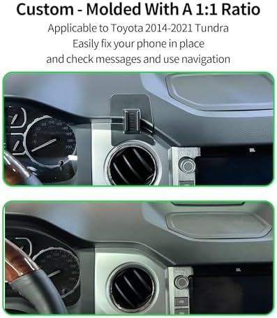 Transform Your Toyota Tundra (2014-2021) with a Premium 360° Rotating Wireless Charging Phone Holder – Effortless Navigation & Rapid Power-Up for Enhanced Road Safety and Comfort, Essential Auto Accessory for Tech-Savvy Drivers