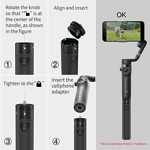 Smatree 5000 m Ah Portable Power Stick for DJI Osmo Mobile 6/7 – Versatile High-Speed Charging & Extension Rod for Extended Filming Sessions and Ultimate Convenience on-the-Go