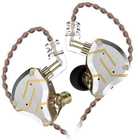 Revolutionize Your Audio Journey with keephifi KZ ZS10 Pro IEM Earphones – Featuring 4 Balanced Armature & 1 Dynamic Driver for Superior Sound Clarity, Durable Stainless Steel Design, and Detachable 2-Pin Cable – Striking Purple Finish with Integrated Mic for Effortless Communication – Noise-Isolating In-Ear Headphones for Unmatched Comfort and Versatile Device Compatibility