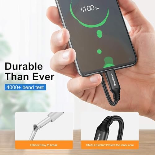 High-Speed USB Type-C Charging Cable 5 Pack – 3 A Quick Charger Cord for Samsung Galaxy S10, S9, S8 Plus & LG V50, V40, G8, G7 – Durable Braided 3 ft Cables in Sleek Silver Finish for Enhanced Performance and Flexibility