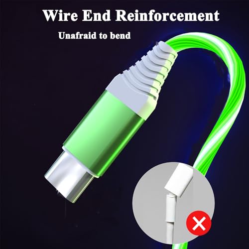 Illuminate Your Charging Experience: Premium 78-Inch Light Up USB C Charging Cable with 3 A Fast Charging Capability – Universal Compatibility for i Phone 16/15/Pro/Plus/Pro Max, Galaxy S24/S23/S22/S21/S20, i Pad, Pixel & More – Durable, Stylish LED Indicator for Nighttime Visibility and Enhanced Convenience