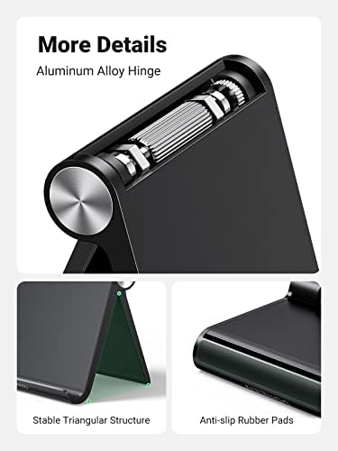 UGREEN Dual Pack Adjustable Tablet Stand Holder for Desk – Versatile i Pad and Phone Support for Enhanced Productivity, Ergonomic Comfort, and Sleek Design in Black and White – Perfect for Home and Office Use, Multi-Angle Viewing, and Portable Convenience