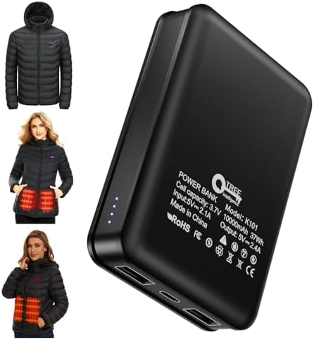 Ultimate 10,000 m Ah Dual USB Power Bank for Heated Clothing – Fast Charging Portable Battery Pack for Jackets, Vests, and More – Stay Warm and Connected Anywhere!