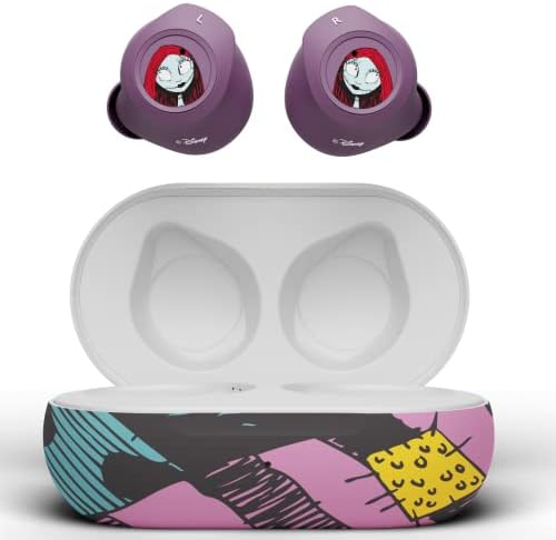 Disney Nightmare Before Christmas Wireless Glow-in-the-Dark TWS Earbuds – Bluetooth 5.0 Headset with Built-in Mic, IPX8 Waterproof Protection, and Portable Charging Case for Ultimate Audio Enjoyment – Unleash Jack and Sally’s Magical Soundscape Anytime, Anywhere