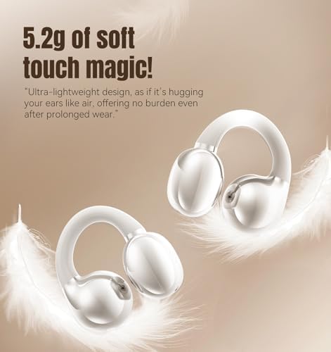 Elevate Your Audio Game with King Lucky Wireless Bluetooth 5.4 Earbuds – Stylish Clip-On Design with Advanced Noise Cancelling, 50-Hour Battery Life, and Waterproof Durability – Perfect for Active Lifestyles, Small Ears, and Glasses Wearers in Trendy Pink. Enjoy Unmatched Comfort, Seamless Connectivity, and Immersive Sound Quality Ideal for Fitness, Daily Commutes, and Casual Listening.
