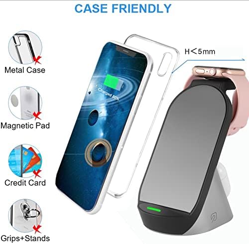 Ultimate 3-in-1 Wireless Charging Station for Apple & Samsung Devices – Fast 15 W Power Hub for i Phone, Apple Watch, Air Pods & Galaxy Buds – Sleek Multi-Device Organizer with Superior Safety Features and Enhanced Compatibility