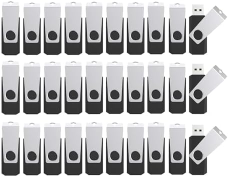 Wooolken 10-Pack 4 GB USB Flash Drives with Lanyards – Vibrant Swivel Memory Sticks for Effortless Data Storage and Backup, Ideal for Home and Office Use, USB 2.0 Compatibility for Quick File Transfers