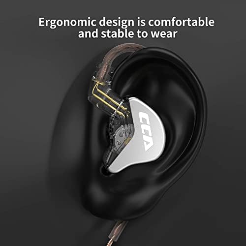 Premium CCA CRA Wired Earbuds – Advanced Dynamic Driver IEM for Unmatched Clarity and Rich Deep Bass – Customizable Detachable 2-Pin Cable – Lightweight Ergonomic In-Ear Headphones with 3.5 mm Compatibility – Ideal for Audiophiles and Everyday Users Seeking Superior Sound Quality