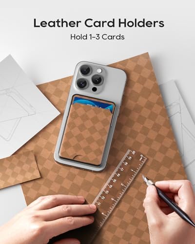 Kuulaa 5000 m Ah Magnetic Wireless Power Bank – Sleek Portable Charger with PD 20 W Fast Charging, Magnetic Wallet, and Stand for i Phone 15/14/13/12/Mini/Pro (Stylish Brown) – Ultimate Convenience for On-the-Go Charging