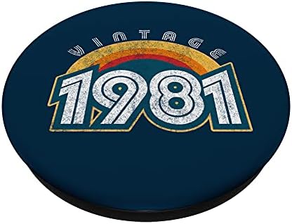 Vintage 1981 Retro Sunset PopSockets PopGrip: Swappable Grip for Phones & Tablets – Enhanced Compatibility and Speed