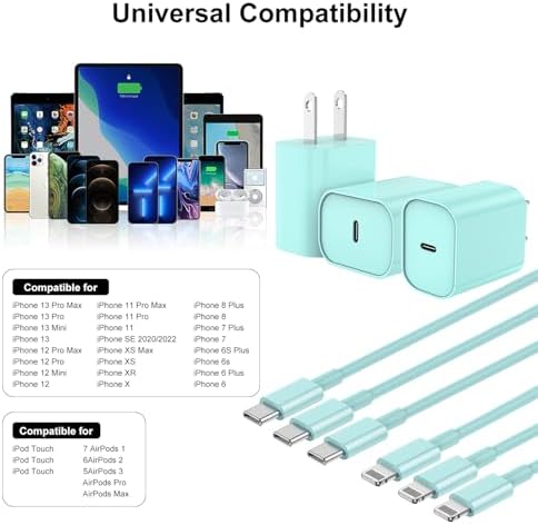 Ultra-Fast 3 FT USB-C to Lightning Charger Cable for i Phone 14, 13, 12, Pro Max & More – Certified High-Speed Charging, Enhanced Durability, and Universal Compatibility for Efficient Power Delivery – Perfect for Home, Office, and Travel Use