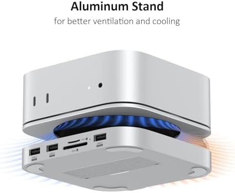 Elevate Your Mac mini Setup with the Akyyajaure 9-in-1 Aluminum Docking Hub – High-Speed M.2 NVMe SSD Enclosure, Lightning-Fast 10 Gbps USB-A2 Ports, Effortless SD/TF Card Readers, and USB 2.0 Connectivity for Unmatched Productivity and Style