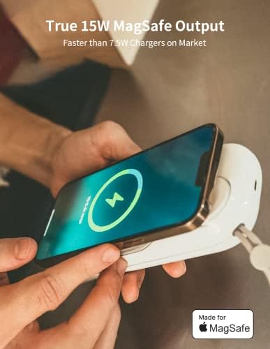 MOMAX 3-in-1 Wireless Charging Station – Ultra-Portable 10000 m Ah MFi Certified Charger for i Phone 15, 14, 13, 12, Air Pods & Apple Watch – Fast 15 W Multi-Device Power Hub with Enhanced Durability for Effortless Charging Anywhere