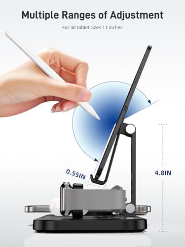 Revolutionary 4-in-1 Wireless Charging Station for Apple Devices – Fast Charge Your i Phone 16 Pro Max, Air Pods Pro 2, i Pad, and Apple Watch Series 8/9/10 Effortlessly with Enhanced Compatibility and Safety Features – Streamline Your Charging Experience Today!