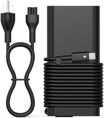 90 W USB-C Power Adapter for Dell Laptops – Ultra-Fast Charging, Slim & Travel-Friendly Design, Compatible with XPS, Latitude, Chromebook & Precision Models – Advanced Safety Mechanisms for Reliable Power On-the-Go