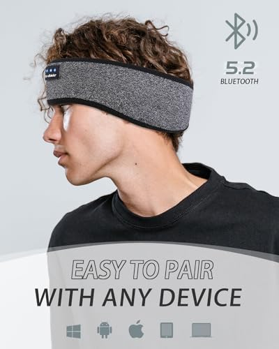 Bluetooth Sleep Headphones with Integrated Sleep Mask – Ultimate Wireless Earbuds for Peaceful Nights and Active Days | Perfect for Travel, Meditation, and Workouts – Superior Comfort and Sound Quality for Insomnia Relief and Focused Relaxation