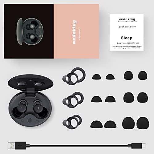 Ultimate Sleep Enhancer: Ultra-Comfort Bluetooth Earbuds for Side Sleepers – Advanced Noise-Cancellation for Snoring Relief and Restorative Sleep – Discreet, Lightweight Design for Uninterrupted Nighttime Bliss