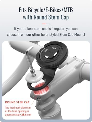 sincetop Quad Series Phone Holder for Bikes & Motorcycles – Premium Aluminum Handlebar Mount with Quick Lock Mechanism – Universal Fit for Mountain, Road, E-Bikes & Scooters – Securely Accommodates All Phone Sizes for Seamless Navigation and Hands-Free Experience