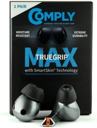 Enhance Your Audio Journey with Comply True Grip Memory Foam Earbud Tips for Samsung Galaxy Buds3 Pro | Ultimate Comfort, Secure Fit, and Superior Noise Isolation | Convenient Removal & Cleaning Tool Included | Available in Black (S/M/L) – Ideal for Audiophiles and Active Lifestyles