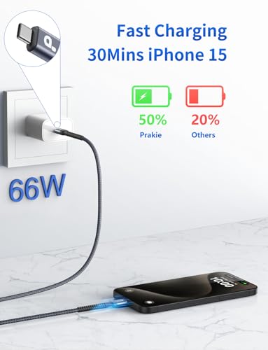 6 FT MFi Certified USB-C to Lightning Charging Cable Pack – Rapid Charge & Data Sync for i Phone 13, 12, 11 Pro Max, SE, & i Pad 8 th Gen – Durable Green Cords for Enhanced Flexibility & Style