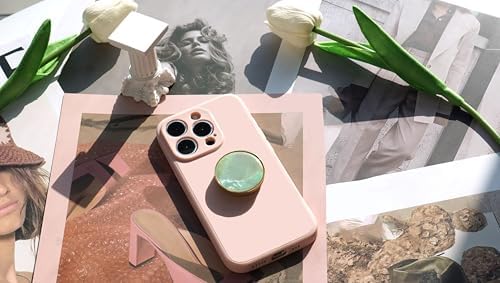 Chic Natural Abalone Shell Foldable Phone Grip – Magnetic Handle for Secure Smartphone & Tablet Handling, Stylish Accessory for Enhanced Portability and Aesthetic Appeal