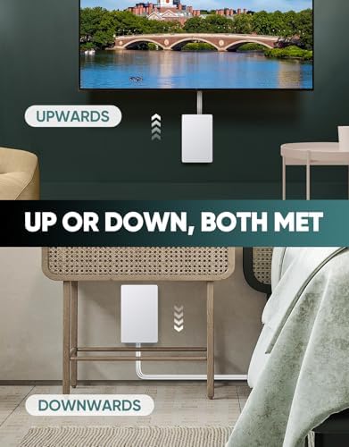 Revolutionize Your Power Access with the Outlet Concealer Power Strip – 3 AC Outlets, 5 ft Flat Plug Extension Cord for Home, Office & Kitchen – Child & Pet Safe Design, Universal Compatibility, 1625 W Capacity, Ideal for Streamlined Electronics Management