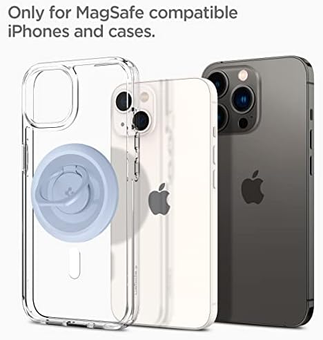 Spigen O-Mag Magnetic Phone Holder Grip for Mag Safe – Enhanced 360-Degree Rotation and Anti-Scratch Design for i Phone 16, 15, 14, 13, 12 Series & Galaxy S25/S24/S23 – Versatile Kickstand & Slip-Free Grip in Sleek Black (OM100) – Ultimate Compatibility with Magnetic Cases