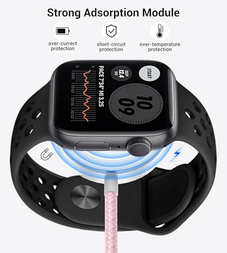 Temdan 2-Pack 5 ft 3-in-1 Charging Cable for Apple Devices – Ultimate Travel Solution with USB A, Type C & Lightning Connectors for i Phone 12-16, i Pad, and Apple Watch Ultra & SE – Durable, Versatile, and Hassle-Free Power Anywhere