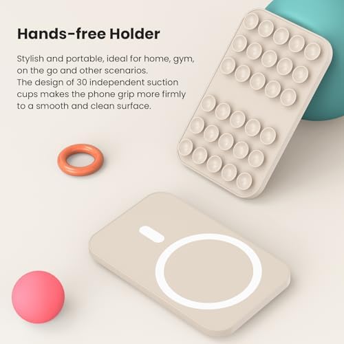 Revolutionary Patented Magnetic Suction Grip Mount for i Phone & Android – Effortless Hands-Free Phone Holder in Deep Blue, Perfect for Content Creators, Capture Stunning Selfies and Videos, Ultimate Compatibility with Mag Safe and Standard Cases, Portable and Stylish Design for On-the-Go Use